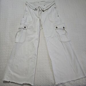 Alexander McQueen Denim Cargo Pants Y2K Unique Fashion History Italian 44 Unisex